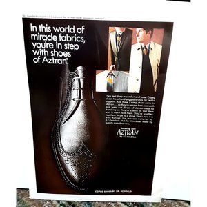 1968 Aztran Shoes BF Goodrich Vintage Print Ad Original